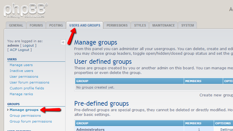 Manage-groups