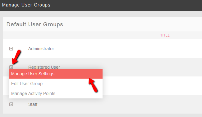 Manage User Groups Settings in PHPFox Neutron