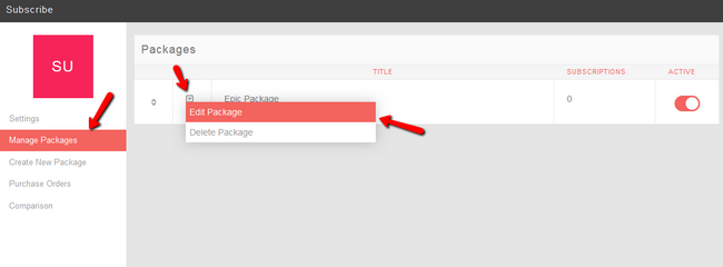 Edit Subscription Package in PHPFox Neutron