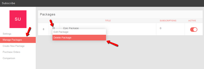 Delete Subscription Package in PHPFox Neutron