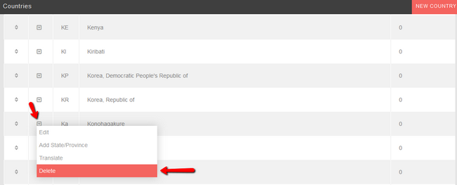 Delete Country in PHPFox Neutron