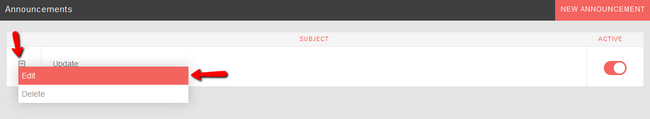 Edit Existing Announcement in PHPFox Neutron