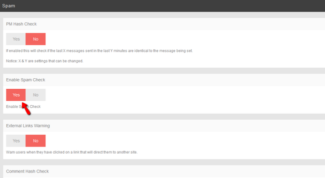 Enable Spam Check in PHPFox Neutron