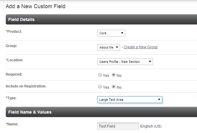 Edit details of a custom field in PHPFox