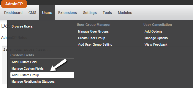 Add a custom group in PHPFox