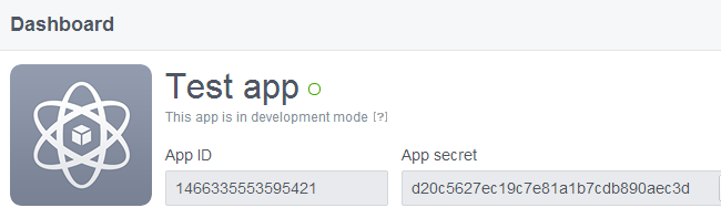 Get App ID and App Secret for a FaceBook app