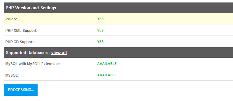 System check during PHPFox upgrade