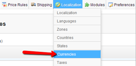 Localization-currencies
