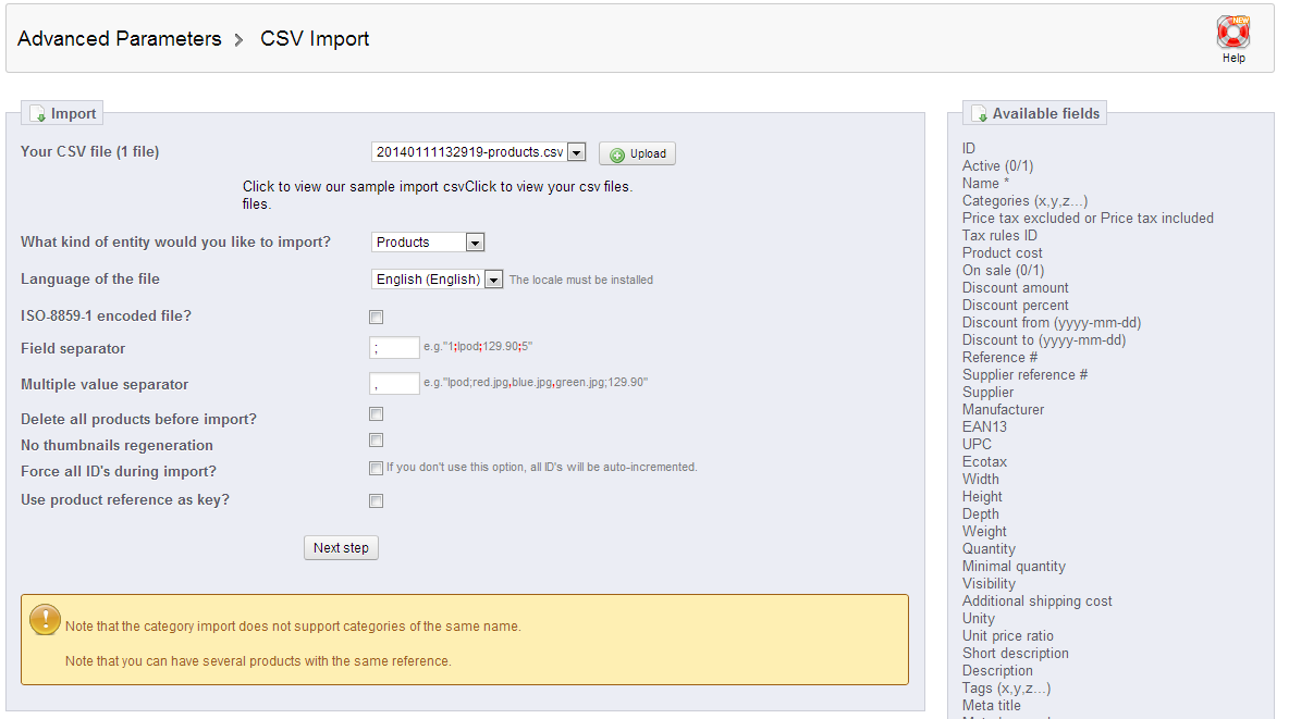 configuring-import