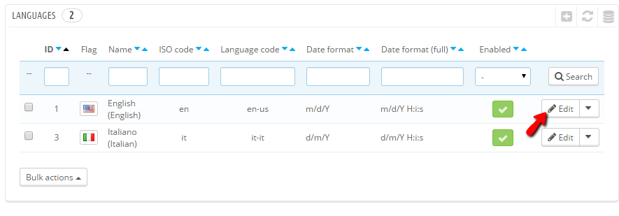 editing languages 