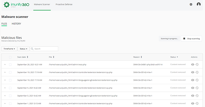 Imunify360 Negative Results