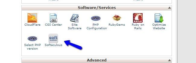 Access Softaculous via cPanel