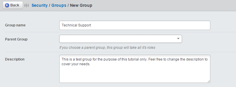 Edit group details in SilverStripe