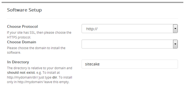 Configuring the Software Settings for Sitecake
