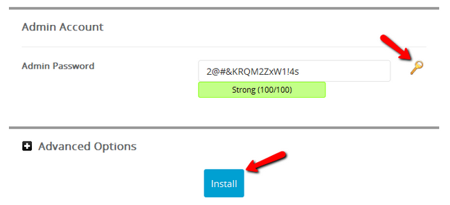 Creating the administrators account for Sitecake