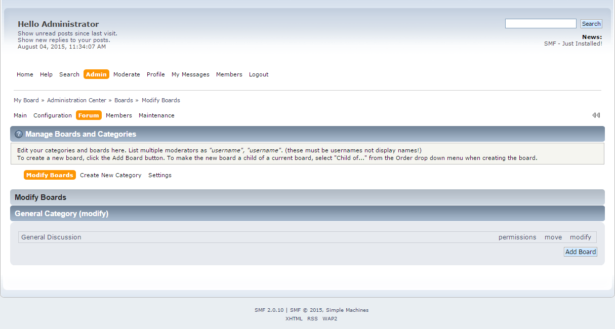 Modify Boards in SMF