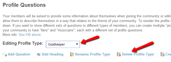 Remove a profile type in SocialEngine