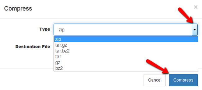 Compressing files into a .zip archive