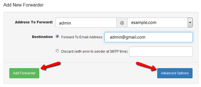 Adding a new Forwarder for your emails