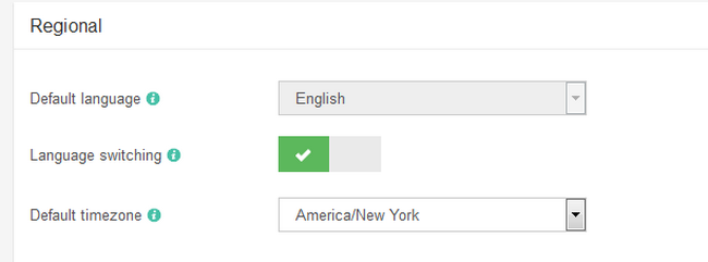 Configuring the Regional Settings for Subrion