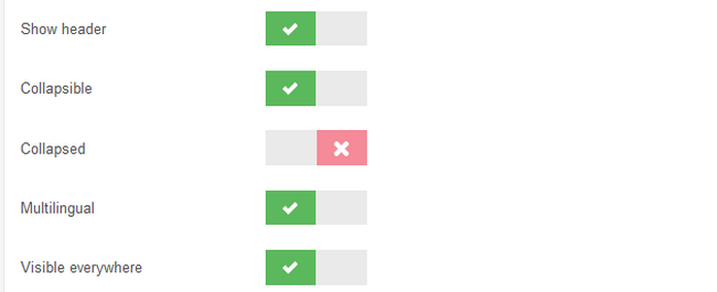 Configuring the extra options for the Block in Subrion