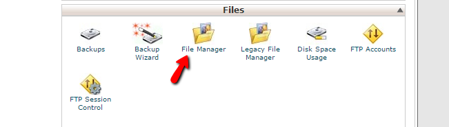 accessing the file manager