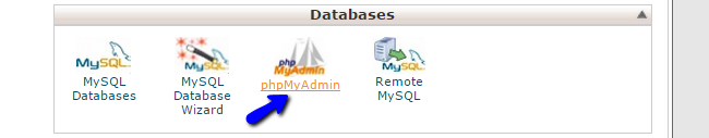 Access phpMyAdmin via cPanel