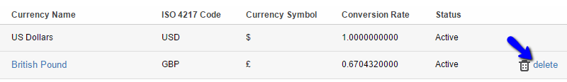 Remove Existing Currency in SuiteCRM
