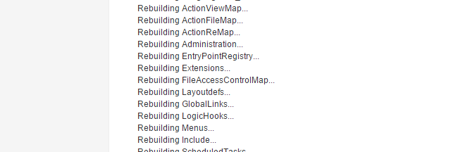 Repair Tools Output in SuiteCRM