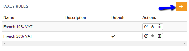 Add a tax rule in Thelia