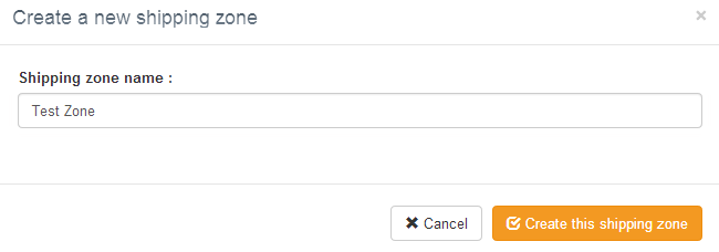 Edit shipping zone details in Thelia