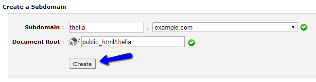 Create a subdomain in cPanel