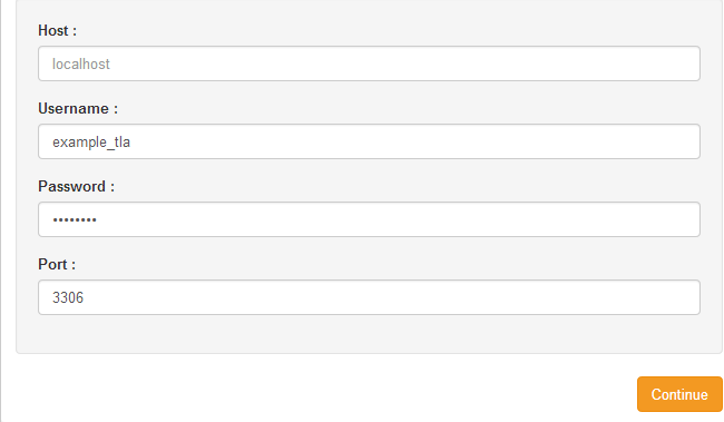 Thelia database configuration