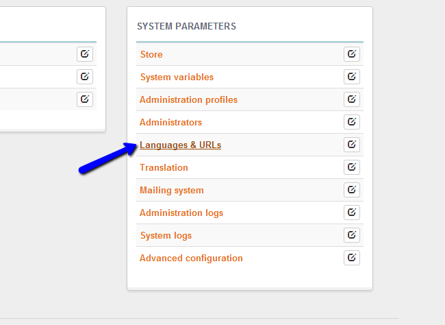 Access languages feature in Thelia