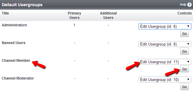 Edit existing usergroup in vBulletin