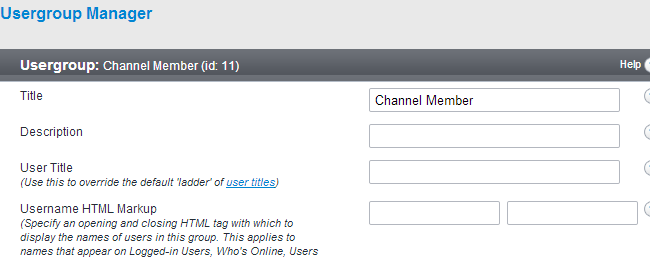 Set new details for existing usergroup in vBulletin