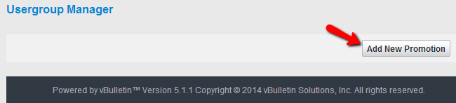 Add new usergroup promotion in vBulletin