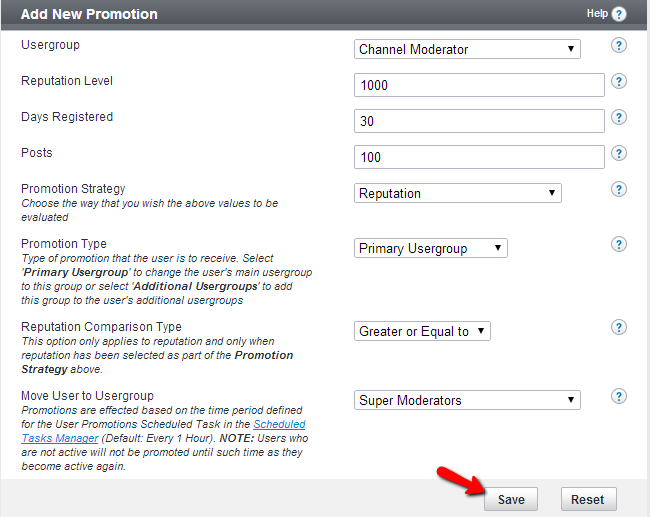 Edit usergroup promotion details in vBulletin