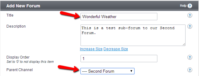 Add subforum in vBulletin