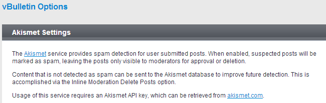 Edit spam options in vBulletin