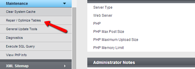 Access optimization tool in vBulletin