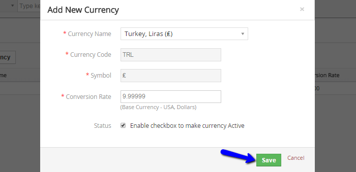 Edit currency details in vTiger