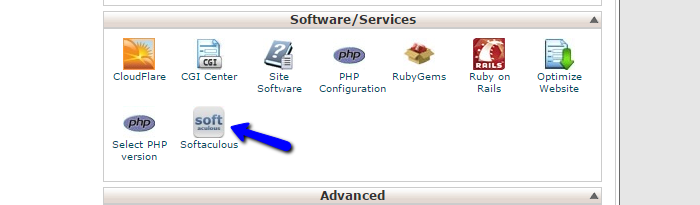 Access Softaculous via cPanel