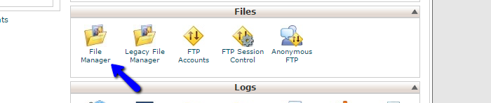 Access file manager in cPanel