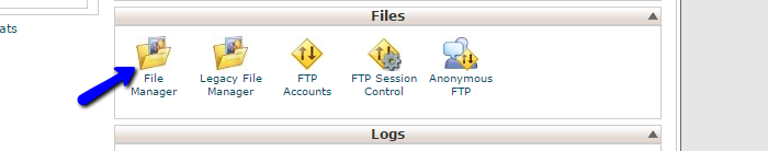 Access file manager in cPanel