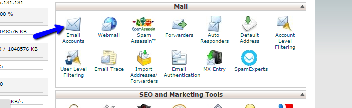 Access email accounts in cPanel