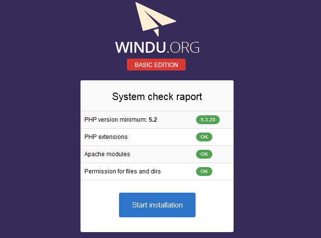 windu system check report