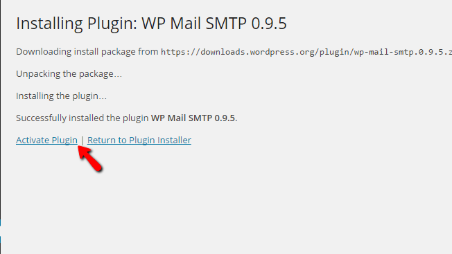 installing the wp mail smtp plugin 