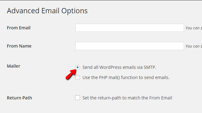 advanced email options