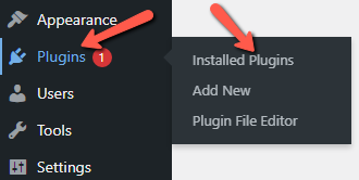 Go to Installed Plugins